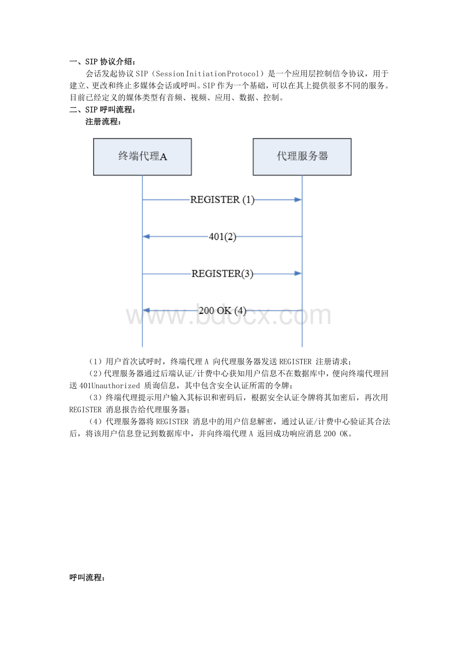 SIP协议呼叫流程及协议分析文档格式.doc