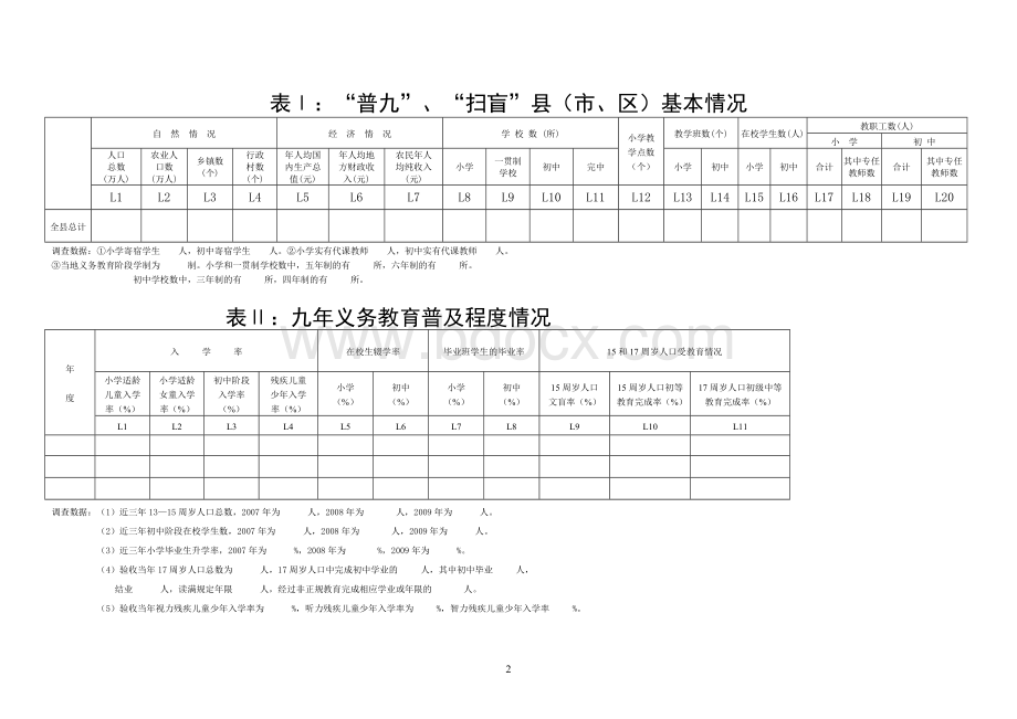 普九验收登记表国表Word格式.doc_第2页