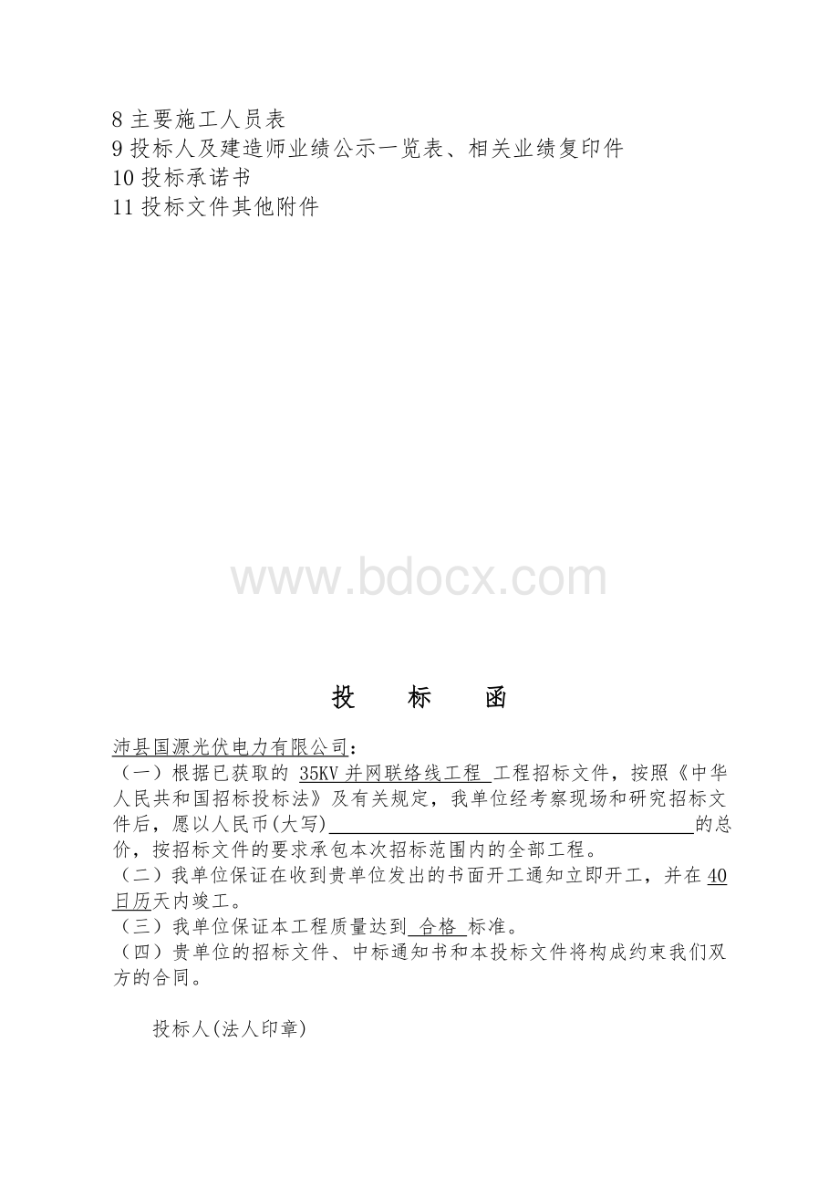 光伏发电项目投标文件.doc_第2页