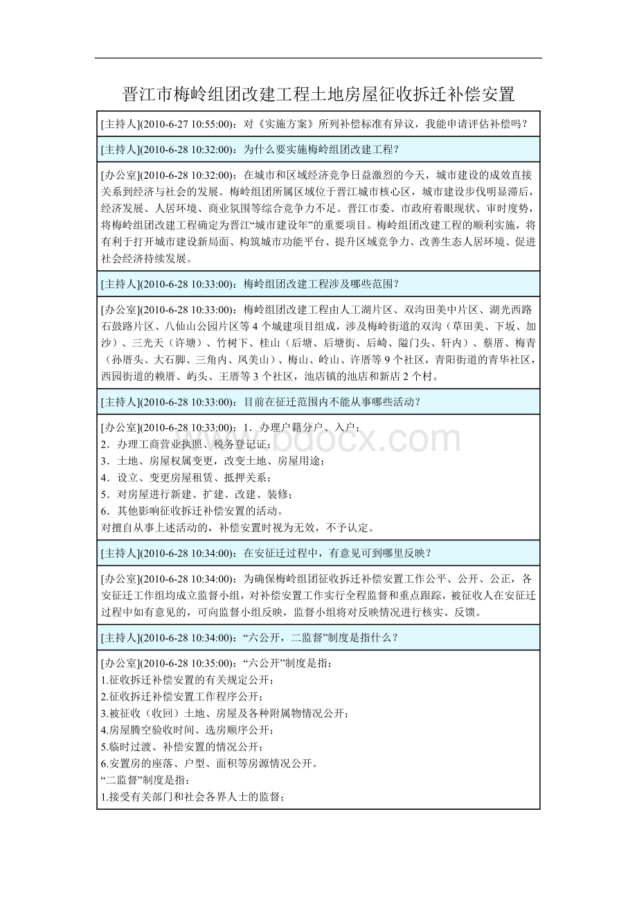 晋江市梅岭组团改建工程土地房屋征收拆迁补偿安置.doc_第1页