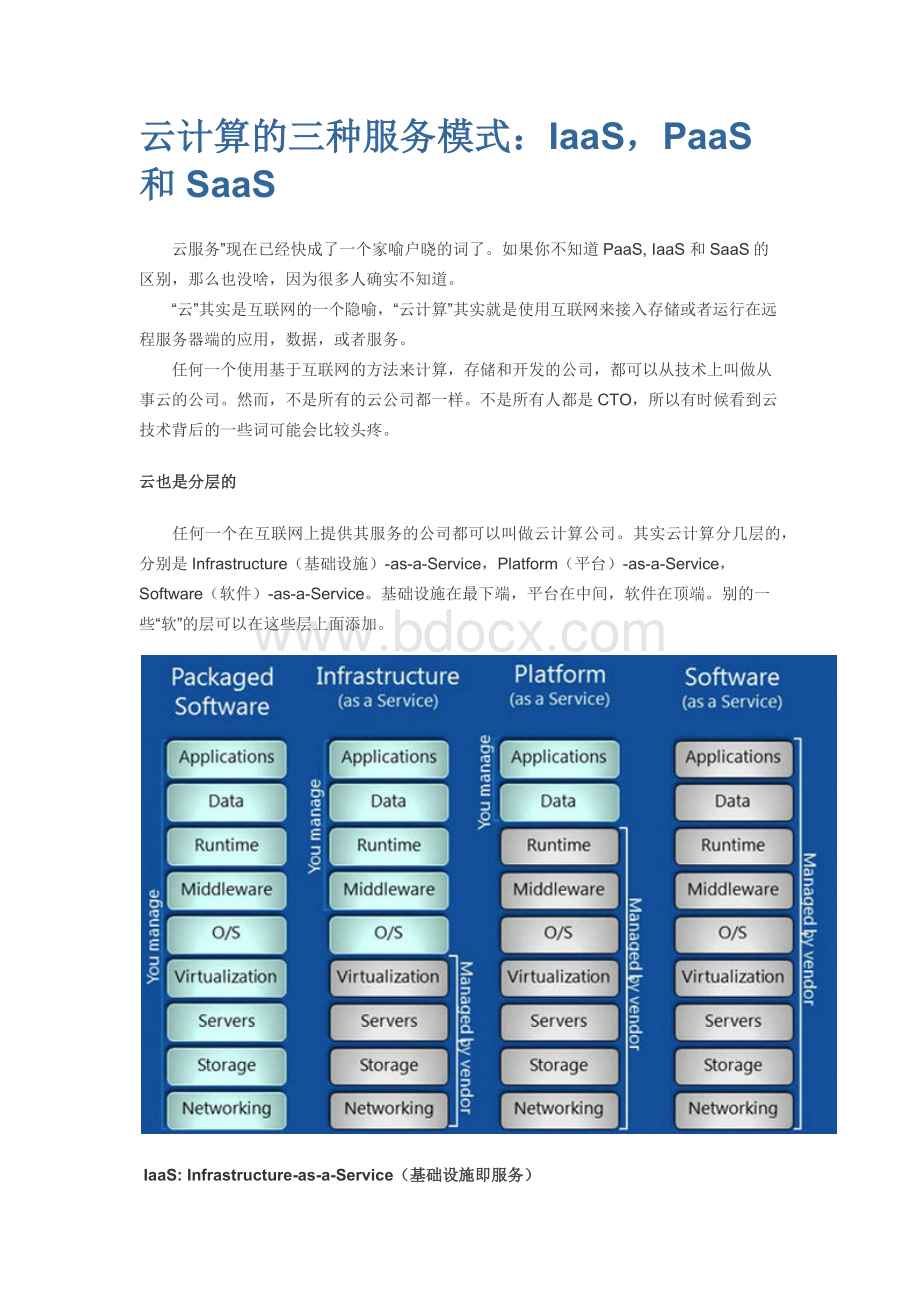 云计算的三种服务模式.docx_第1页