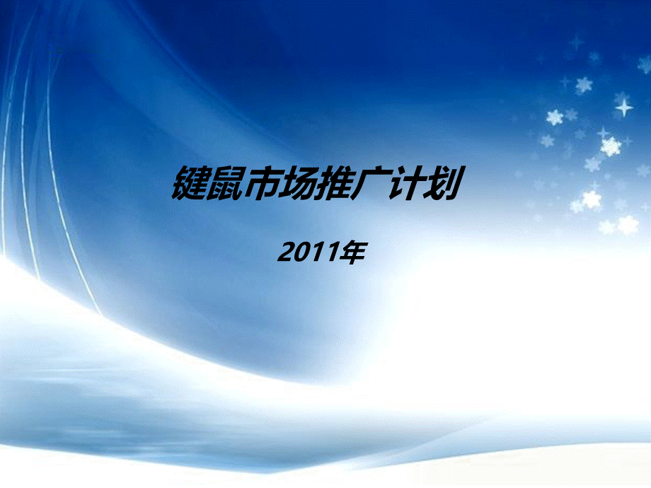 某键鼠市场推广计划.ppt_第1页