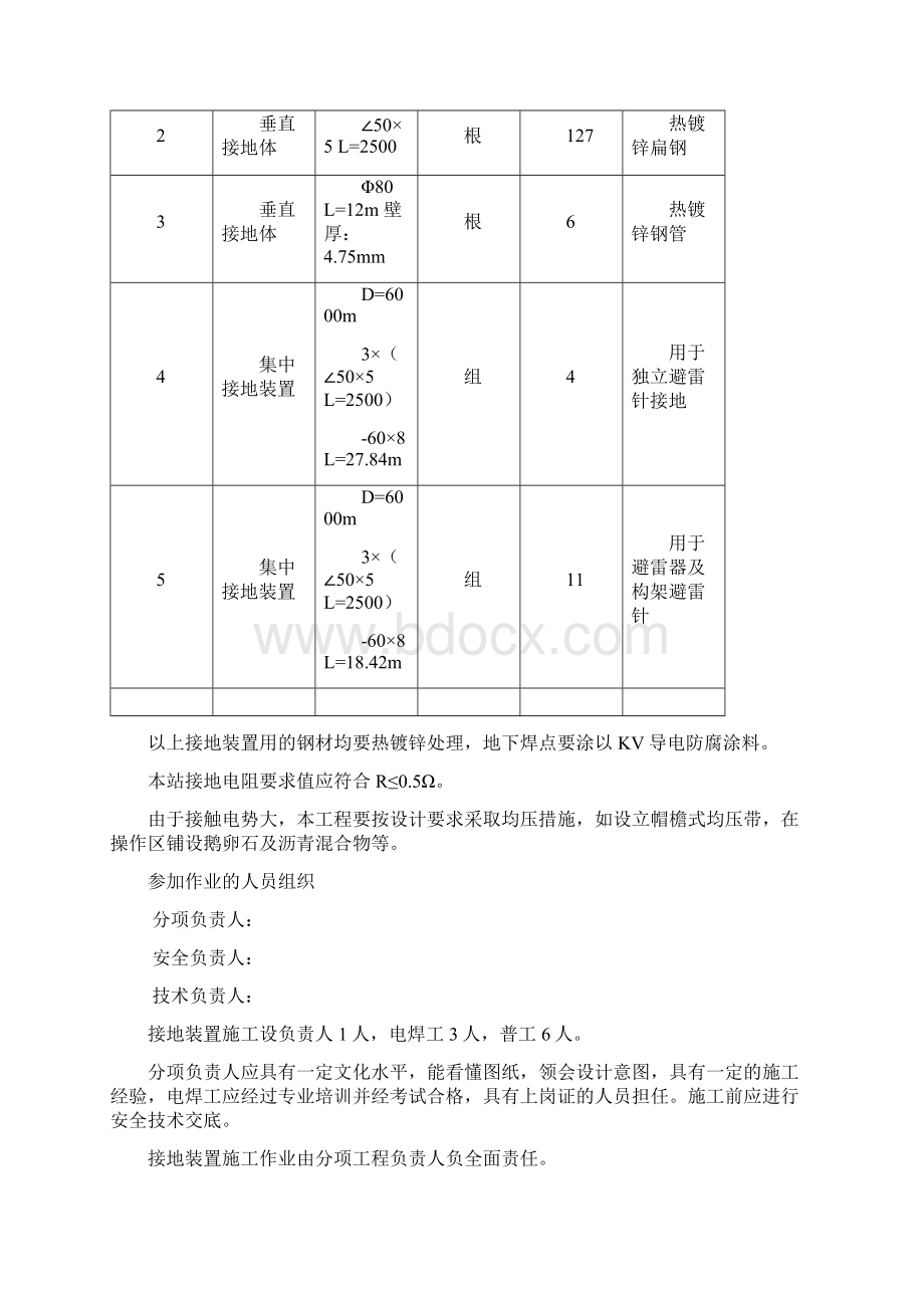 110kV变电站工程防雷接地施工方案Word格式文档下载.docx_第2页