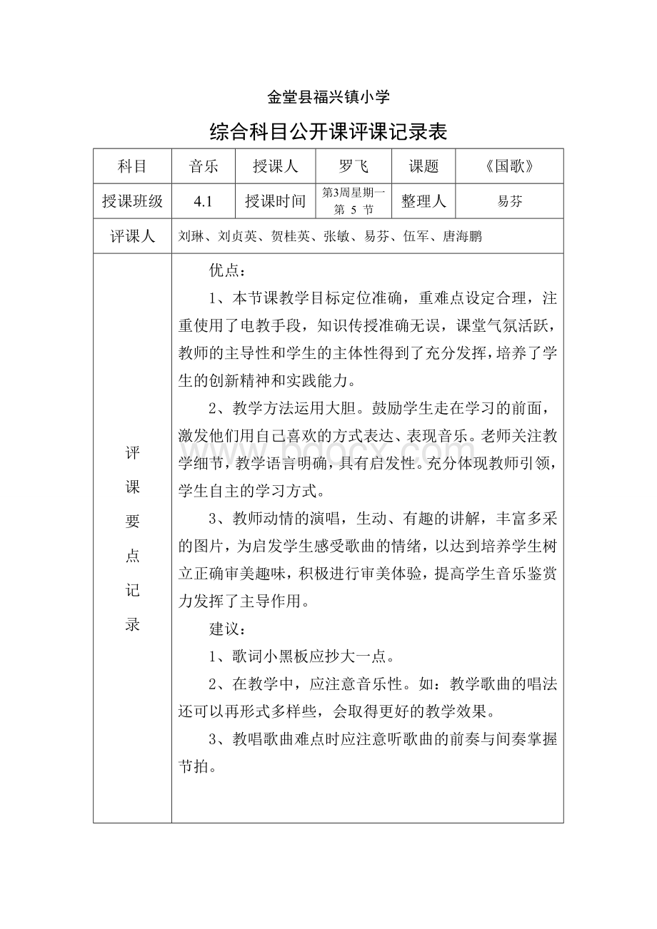 公开课评课记录表.doc_第2页