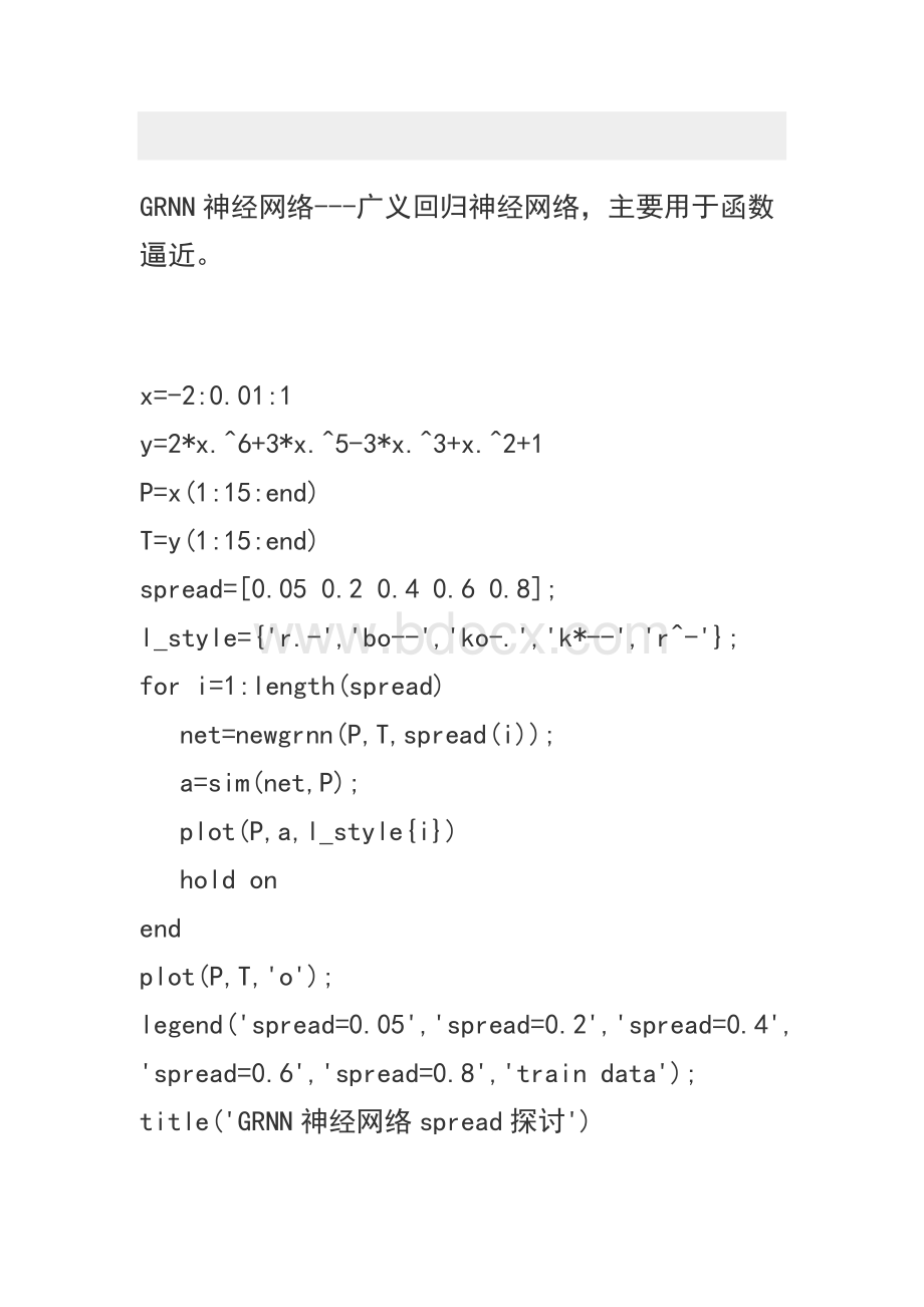 广义回归神经网络MATLAB源程序.doc_第1页