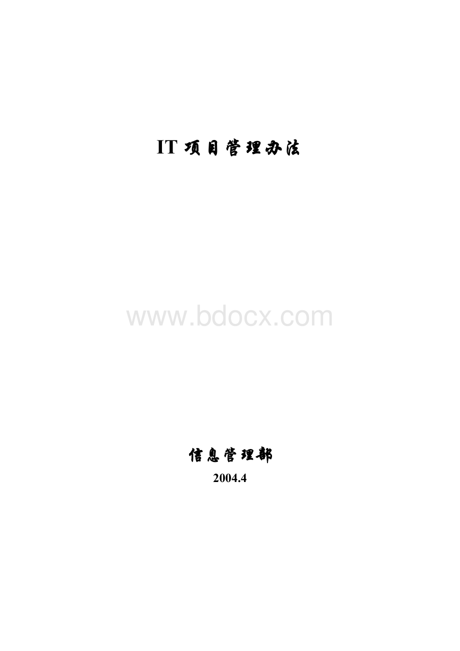 文件2IT项目管理办法.doc