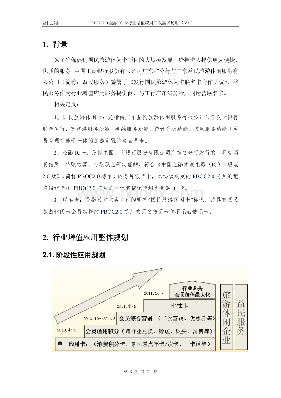 广东益民旅游休闲服务有限公司PBOC金融IC卡行业增值应用开发需求说明书Word下载.doc_第3页