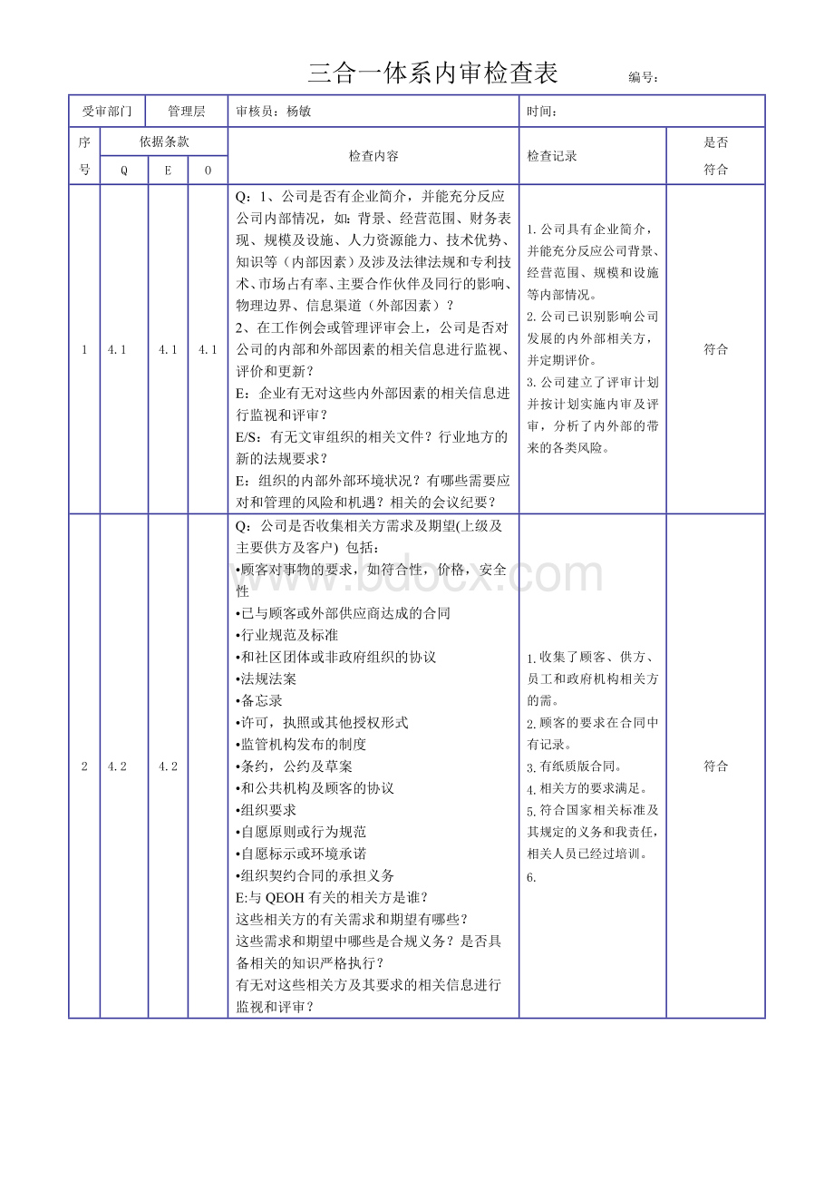 三体系内审表2019.docx_第1页