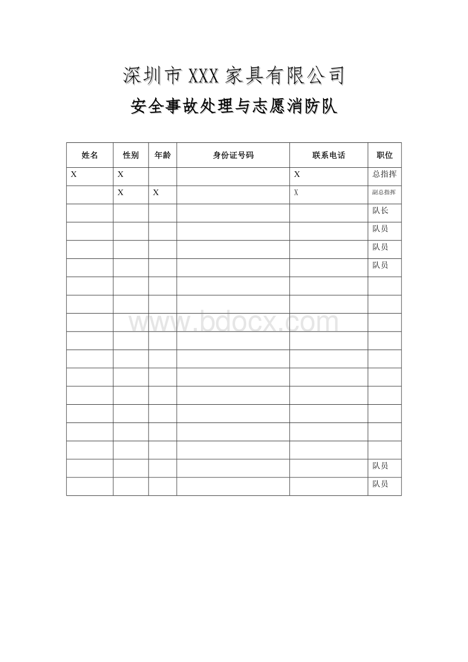 深圳市家具企业消防安全生产达标全套资料Word文档格式.doc_第3页