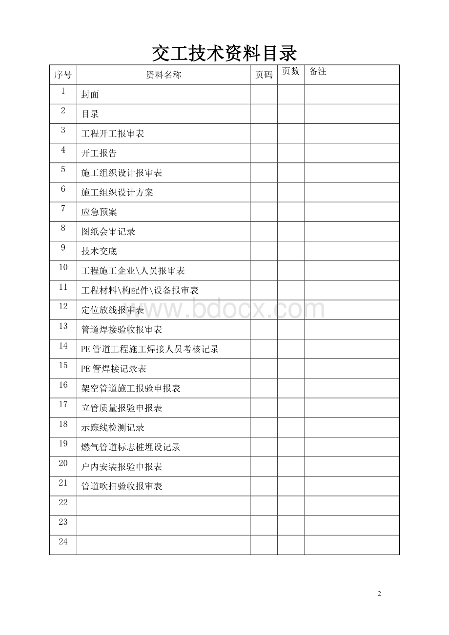 住宅燃气工程竣工资料.doc_第2页