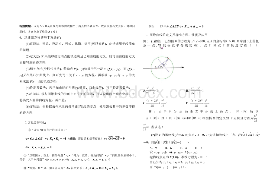 圆锥曲线经典题型总结(含答案)Word文件下载.doc_第2页