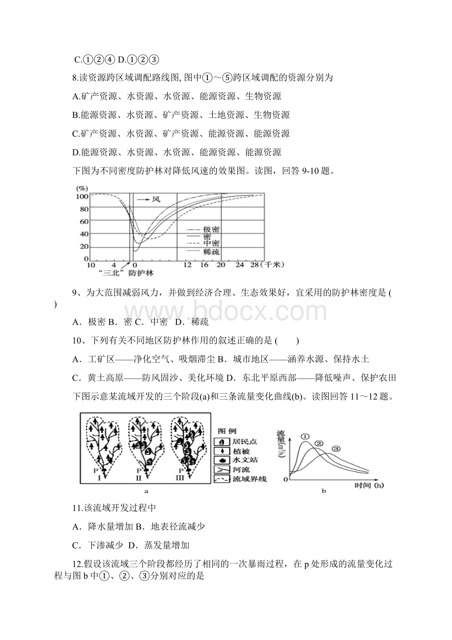 湖南省醴陵市第二中学学年高二上学期第一次月考地理试题.docx_第3页