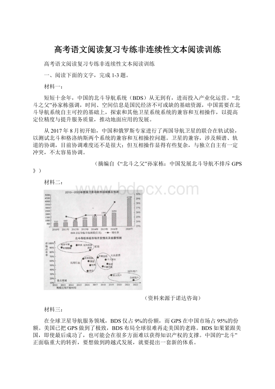 高考语文阅读复习专练非连续性文本阅读训练.docx_第1页