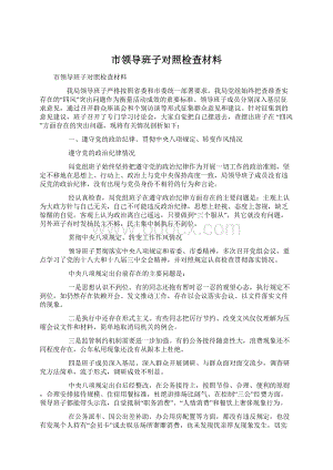 市领导班子对照检查材料.docx