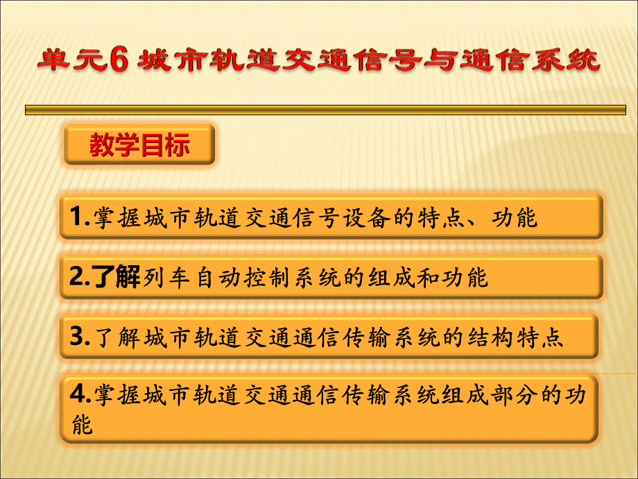 城市轨道交通概论单元6通信系统PPT推荐.ppt_第1页