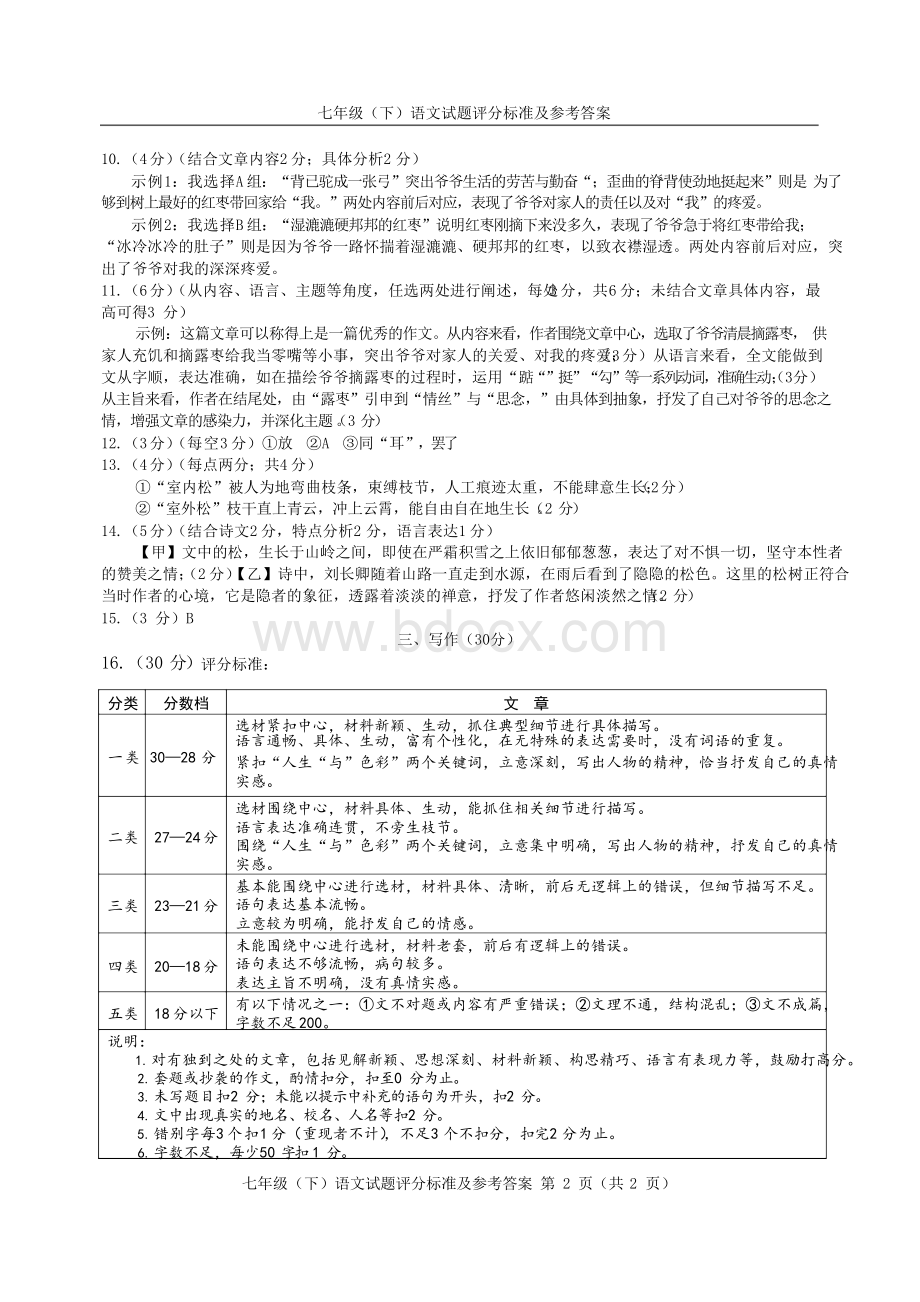 七年级语文参考答案文档格式.docx_第2页