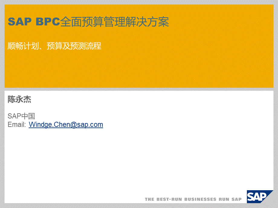 SAP全面预算管理解决方案.ppt