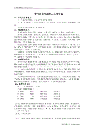 中考语文专题复习之汉字篇_精品文档Word格式.doc