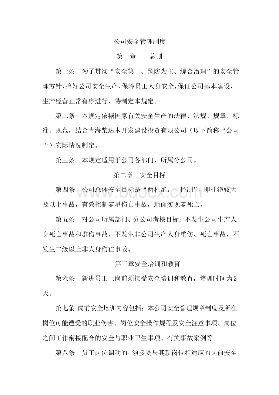 公司安全管理制度.docx