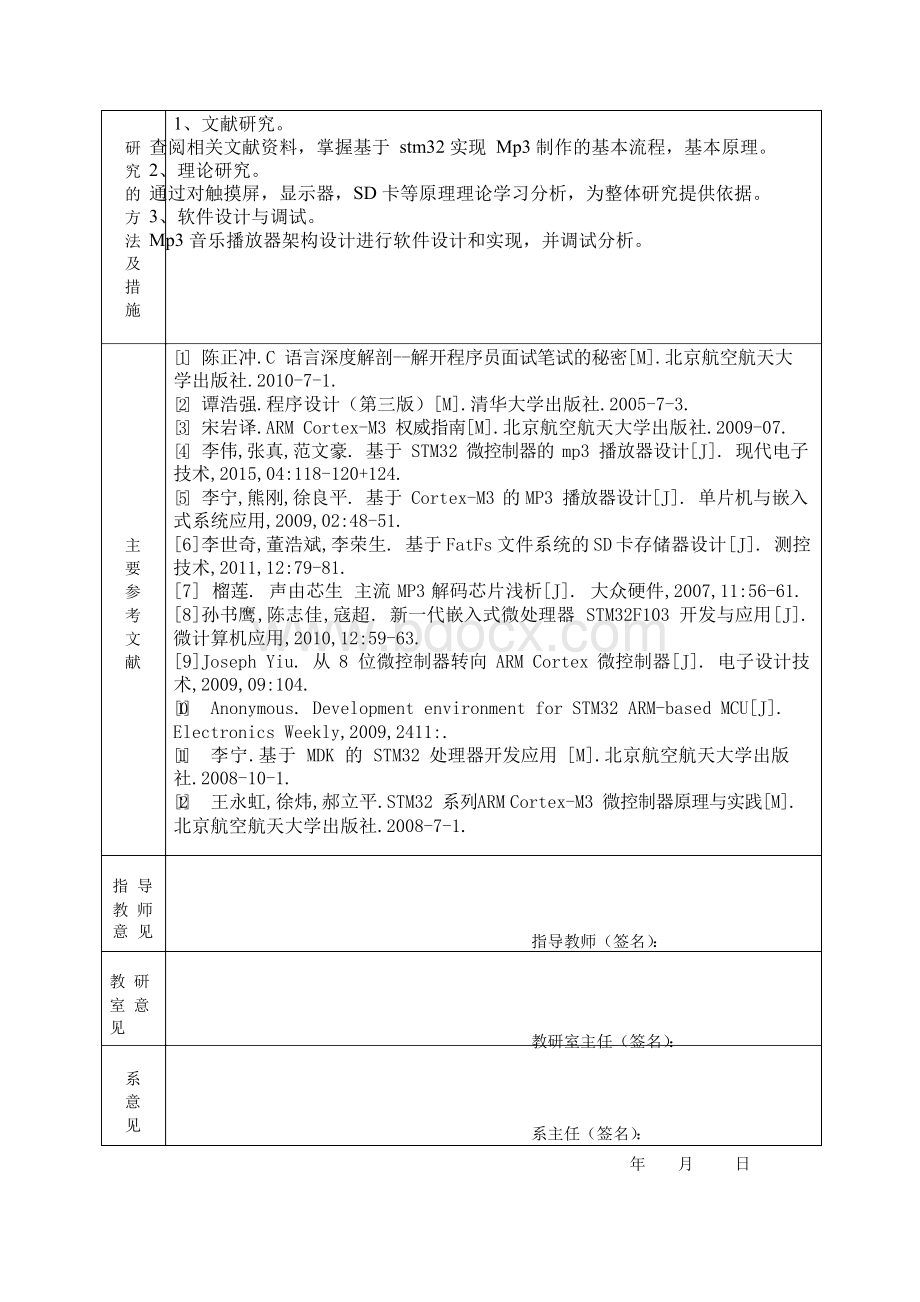 基于STM32单片机的MP3播放器设计毕业论文Word格式.docx_第3页