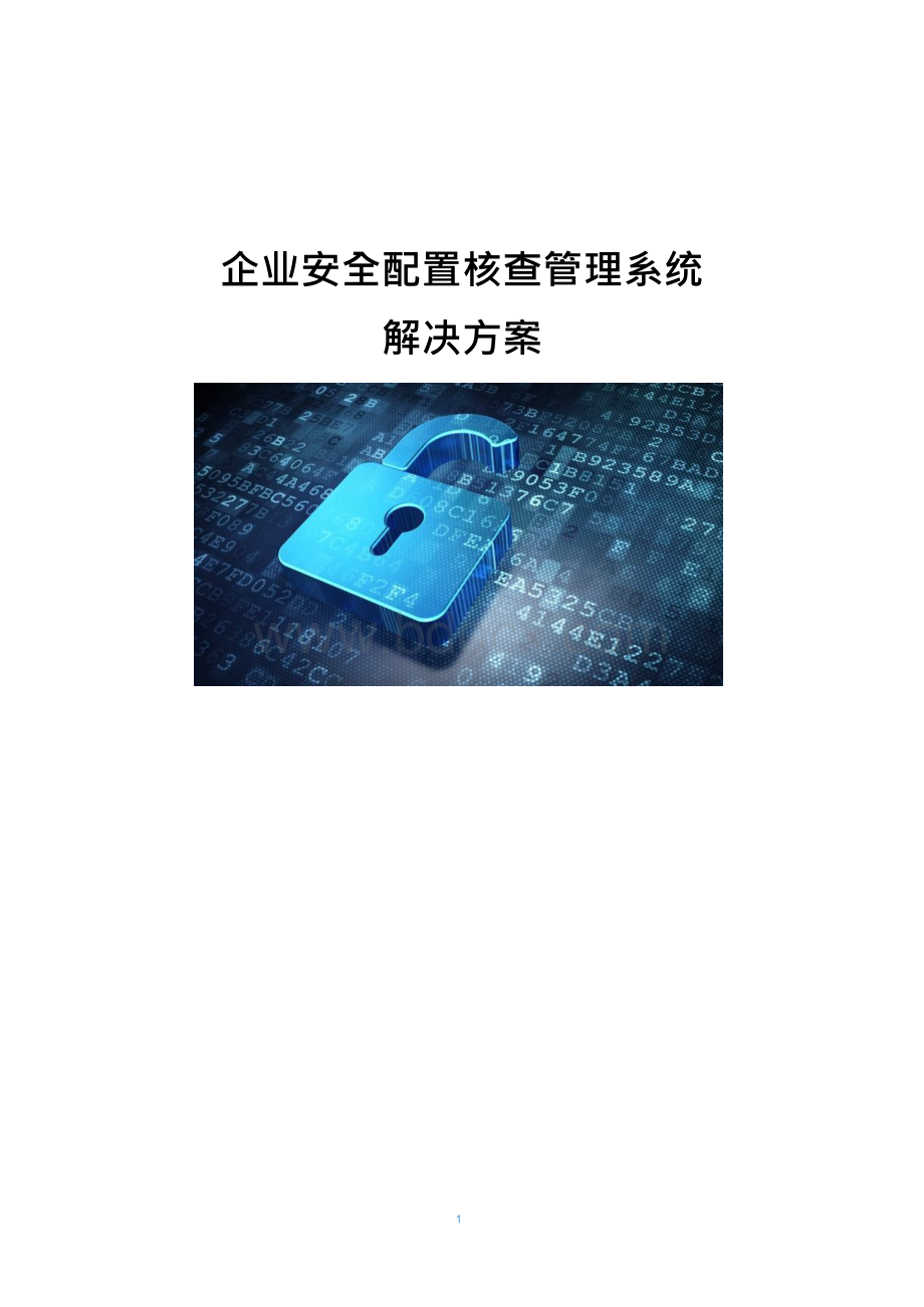 企业安全配置核查管理系统解决方案.docx_第1页