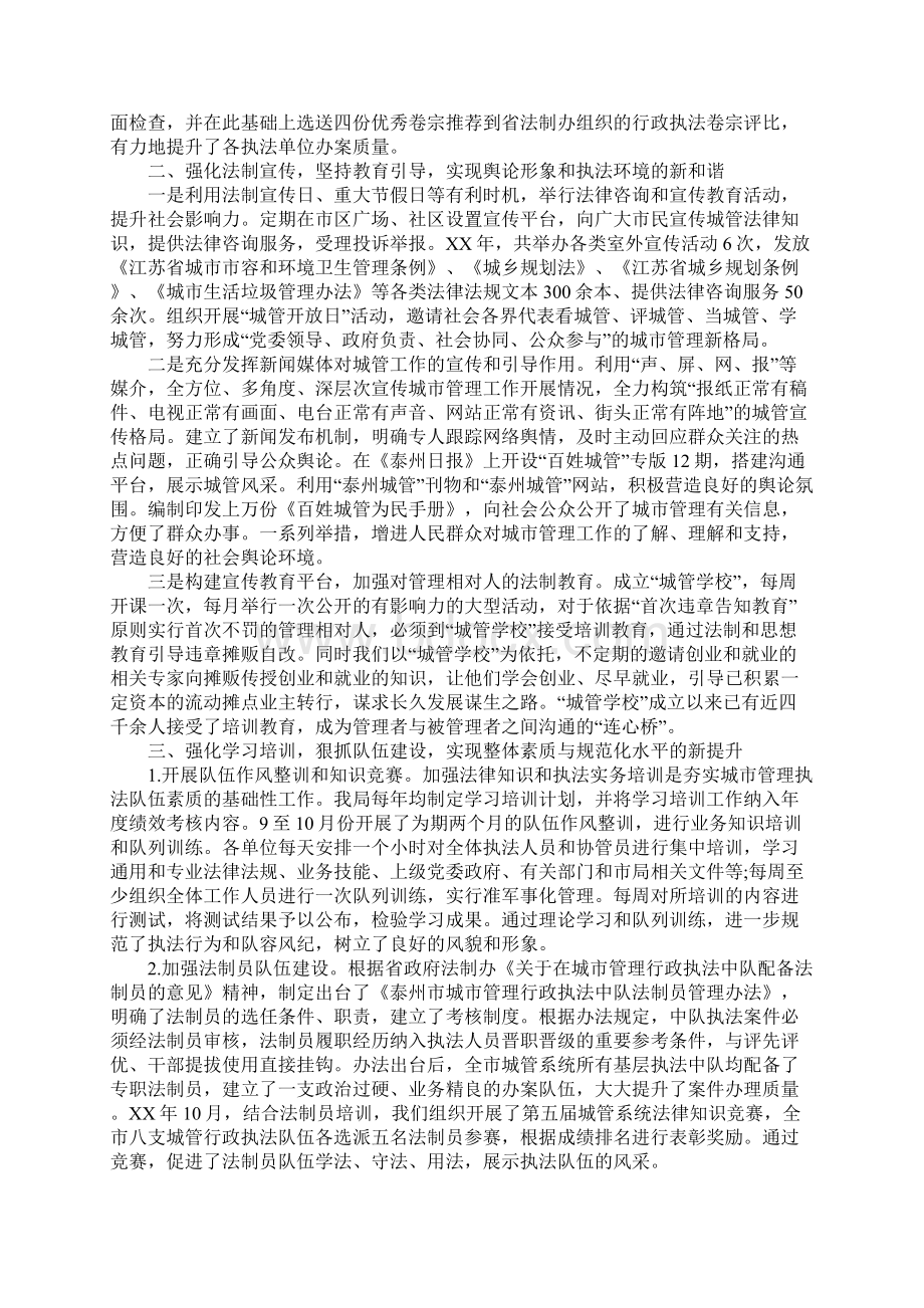 城管局依法行政工作总结Word文档格式.docx_第2页