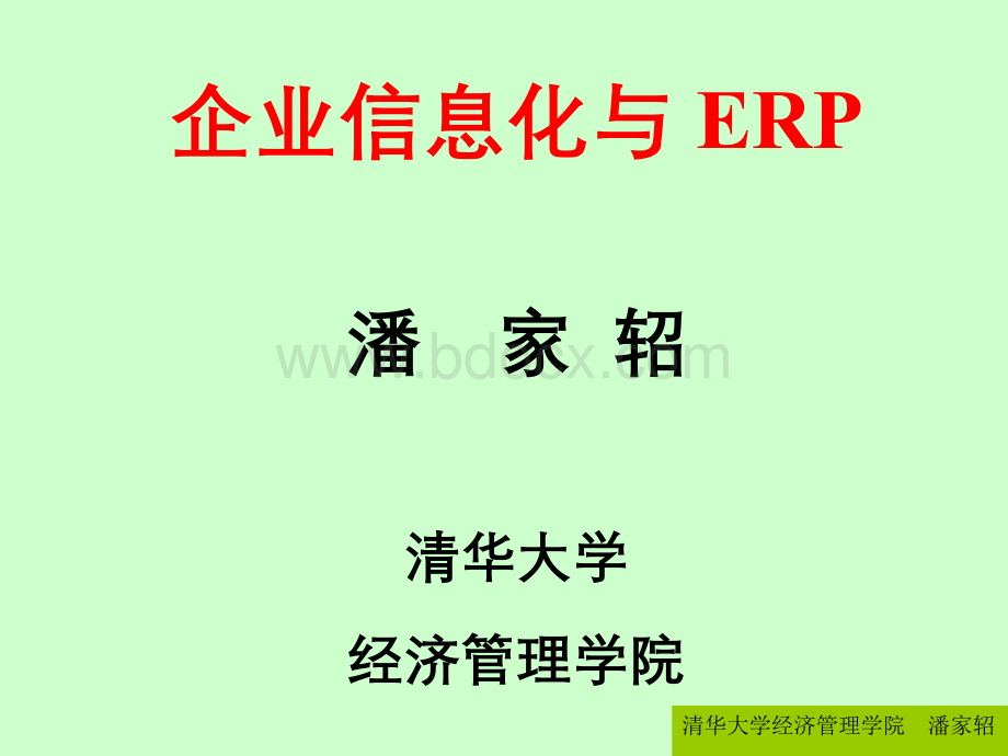 企业信息化与ERP清华大学1.pps