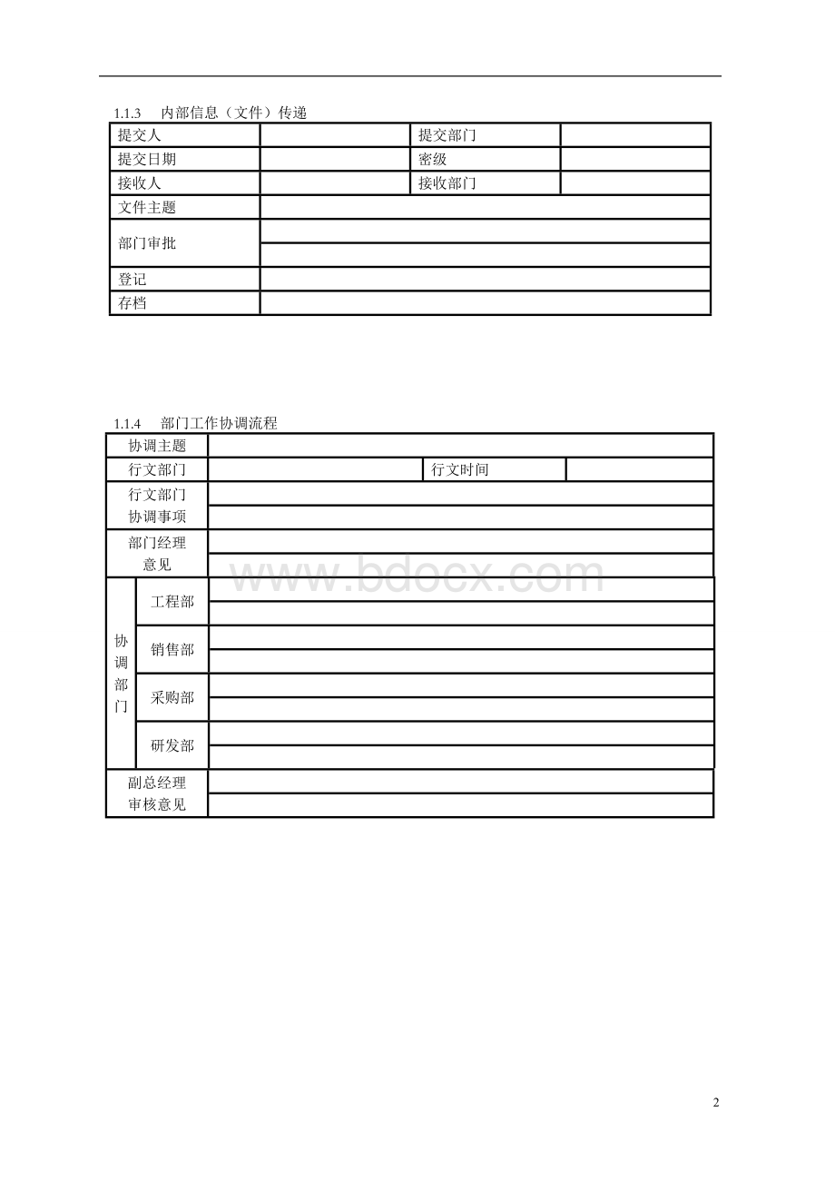 OA工作流各种表单模版.doc_第2页