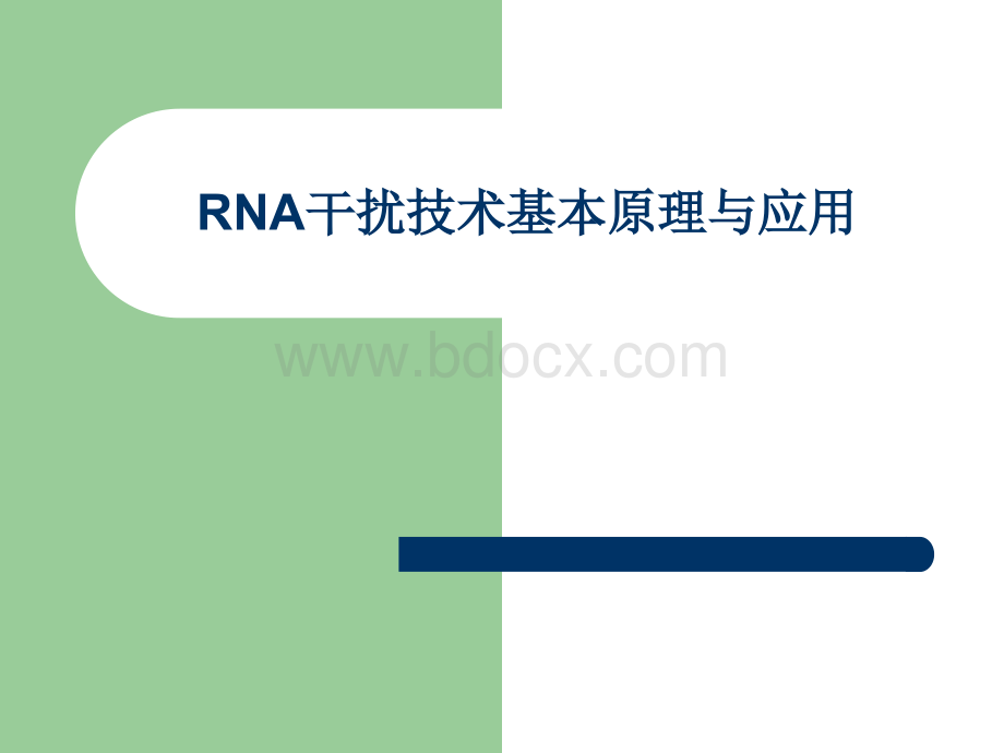 RNA干扰技术基本原理与应用PPT推荐.ppt_第1页