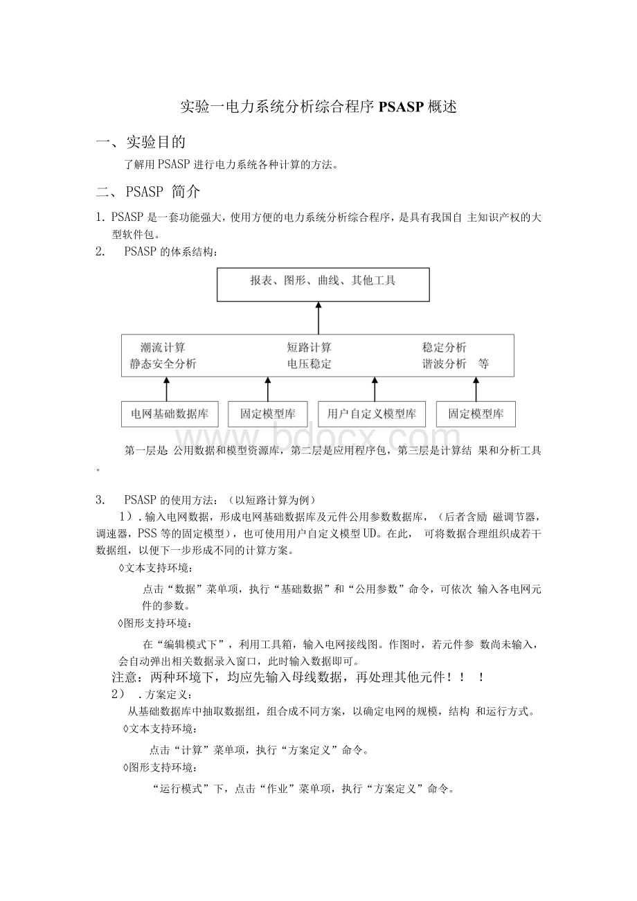 基于电力系统分析综合程序psasp概述实验报告.docx_第2页