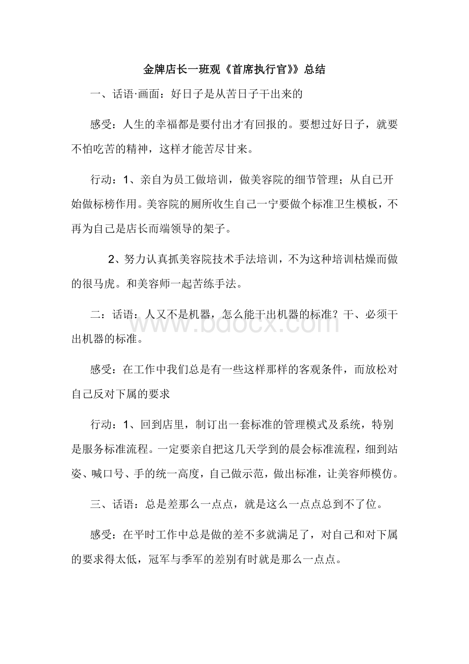 金牌店长一班观首席执行官总结.docx_第1页