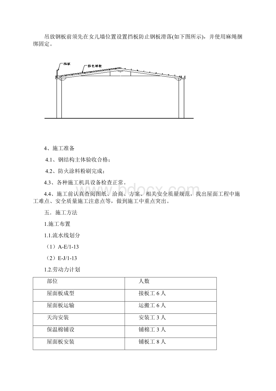 电池生产厂房钢结构屋面板安装专项方案文档格式.docx_第3页