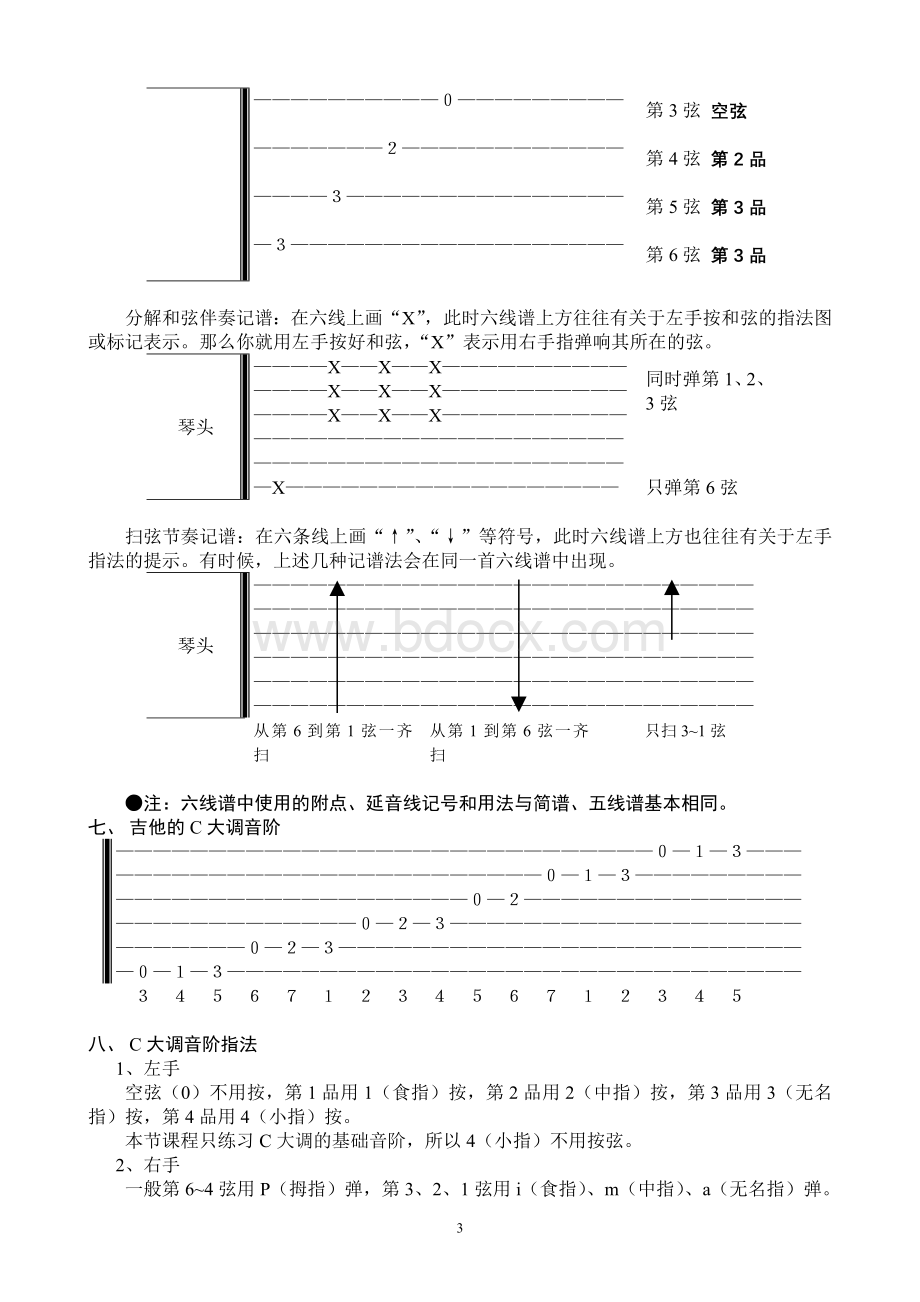 吉他基础教程入门知识.doc_第3页