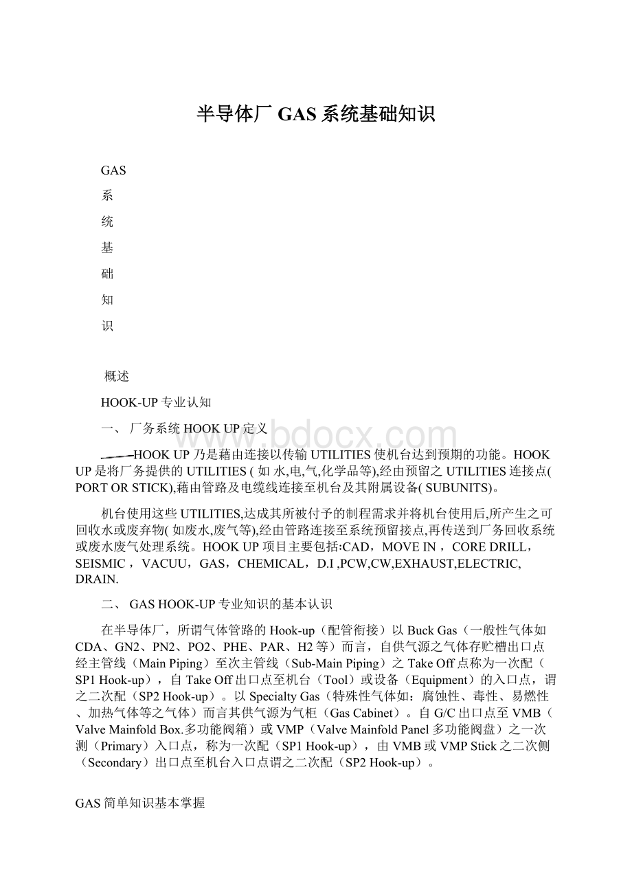 半导体厂GAS系统基础知识Word文档下载推荐.docx