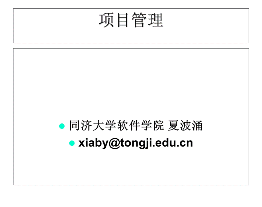 1第一章项目管理概述同济大学软件工程硕士项目管理PPT文档格式.ppt