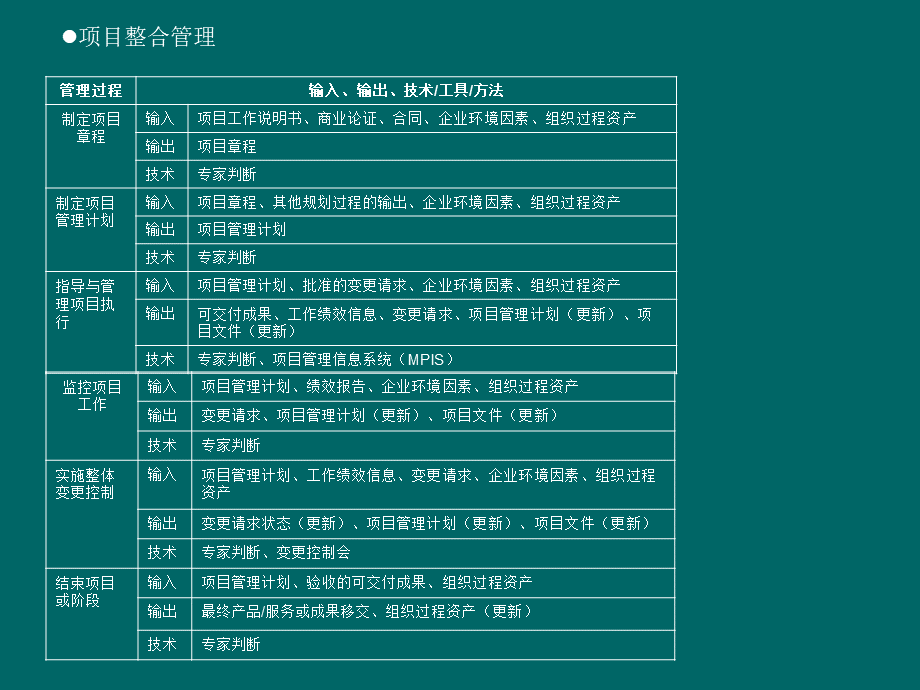 信息系统项目管理过程工具技术总结PPT格式课件下载.ppt