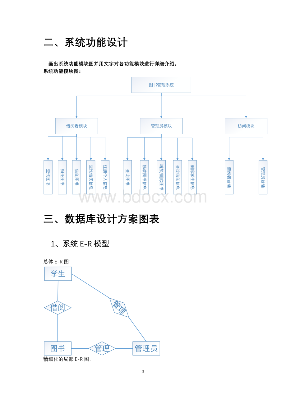 图书管理系统数据库设计MYSQL实现Word格式.docx_第3页