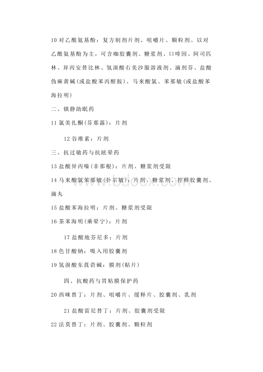 整理非处方药目录Word文档格式.doc_第2页