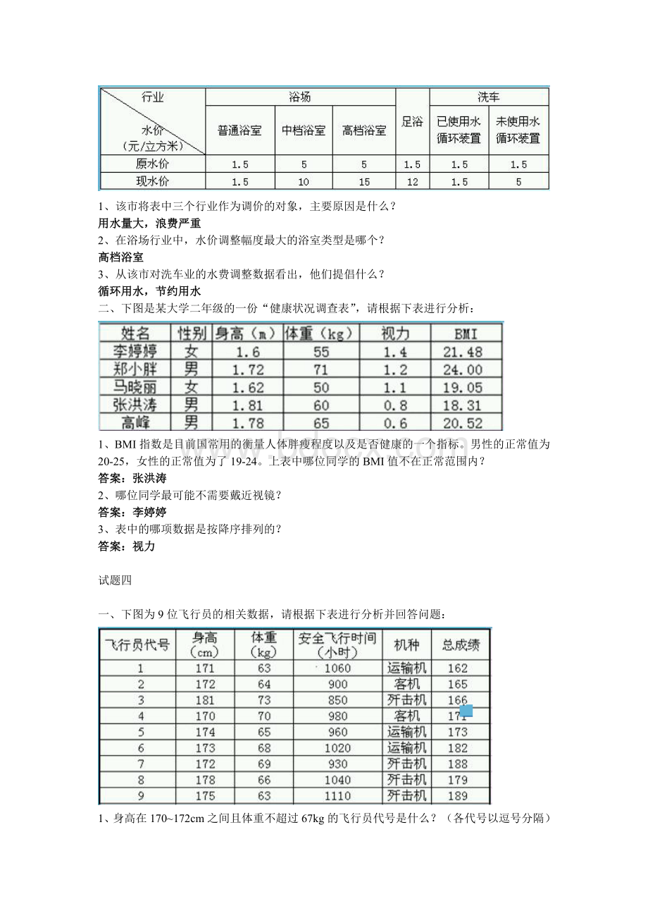 山东省高中信息技术学业水平测试分析题文档格式.doc_第3页