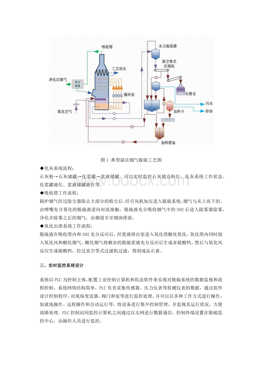 基于力控SCADA软件平台的电厂脱硫实时监控系统Word格式.docx_第2页