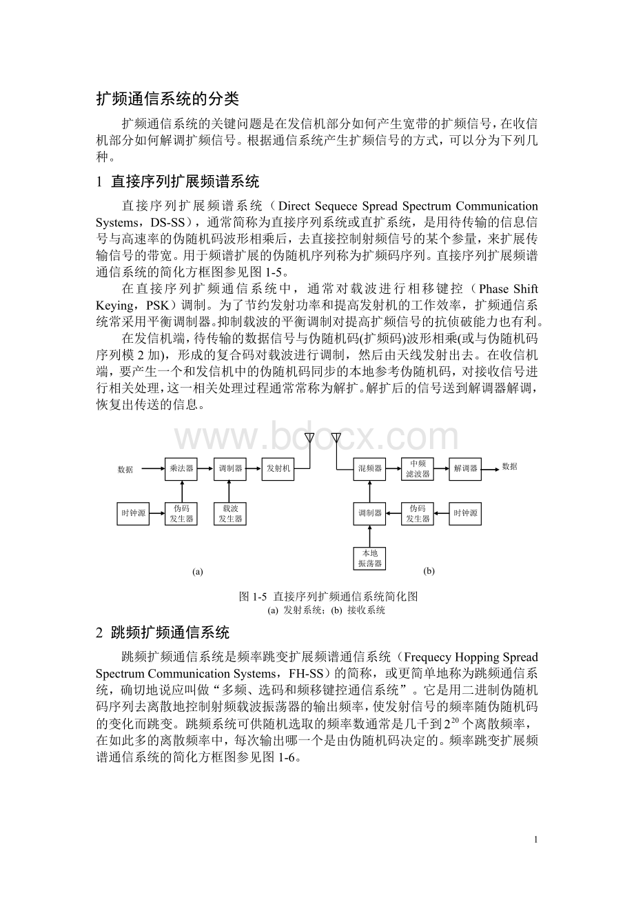 扩频通信系统的分类Word格式.doc