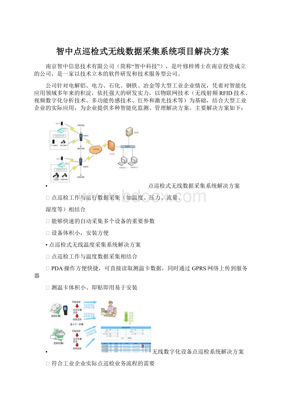 智中点巡检式无线数据采集系统项目解决方案Word下载.docx_第1页