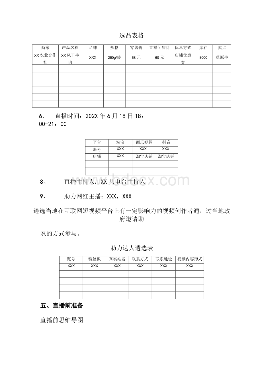 农产品县长直播带货活动执行方案Word下载.docx_第2页