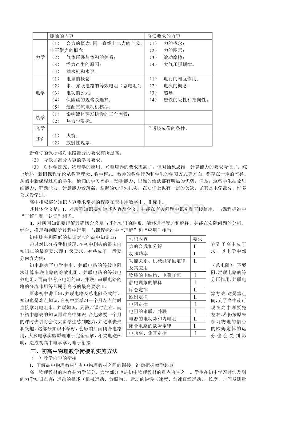 新课程背景下初高中物理教学衔接问题研究_精品文档.doc_第3页