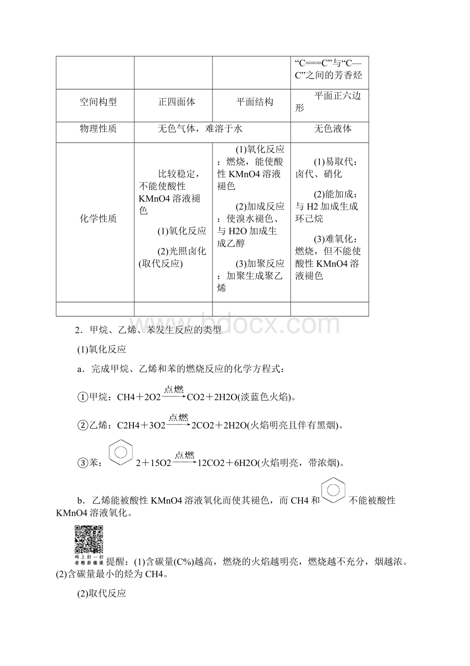 苏教版化学高考一轮复习版 专题9 第1单元 化石燃料与有机化合物.docx_第2页