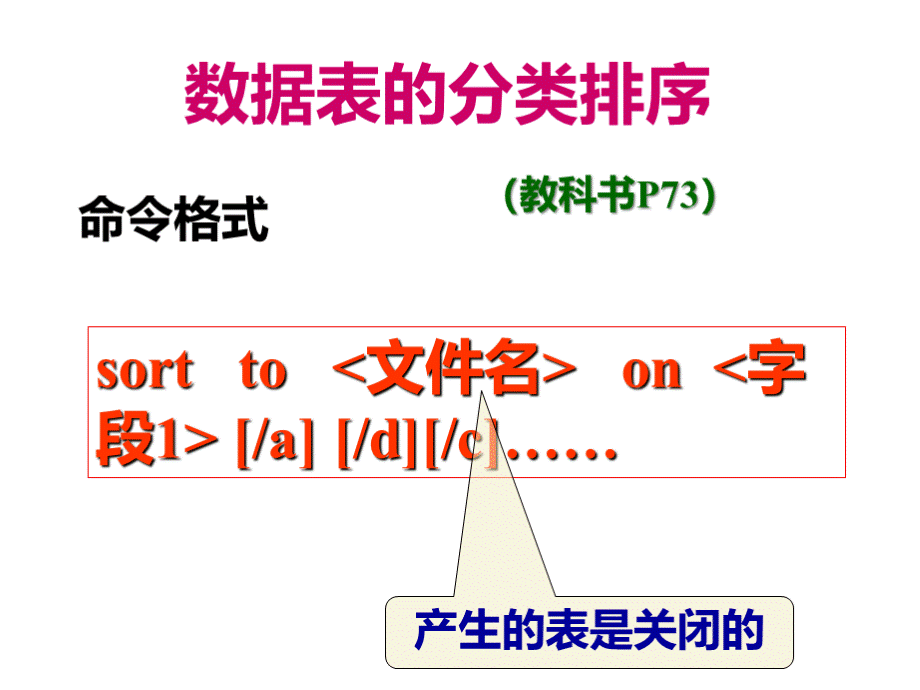 VFP第9部分排序索引及多表操作PPT资料.ppt_第2页