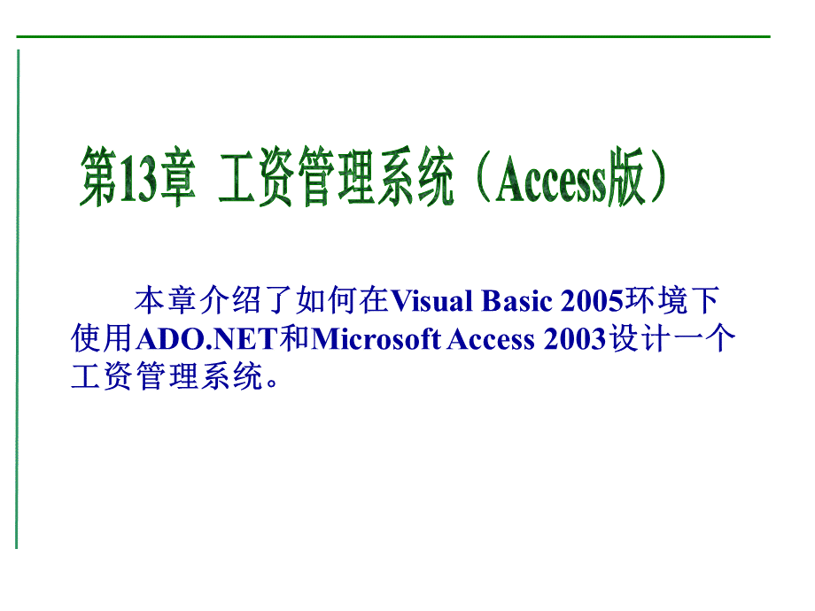 VB编程工资管理系统Access版PPT文档格式.ppt