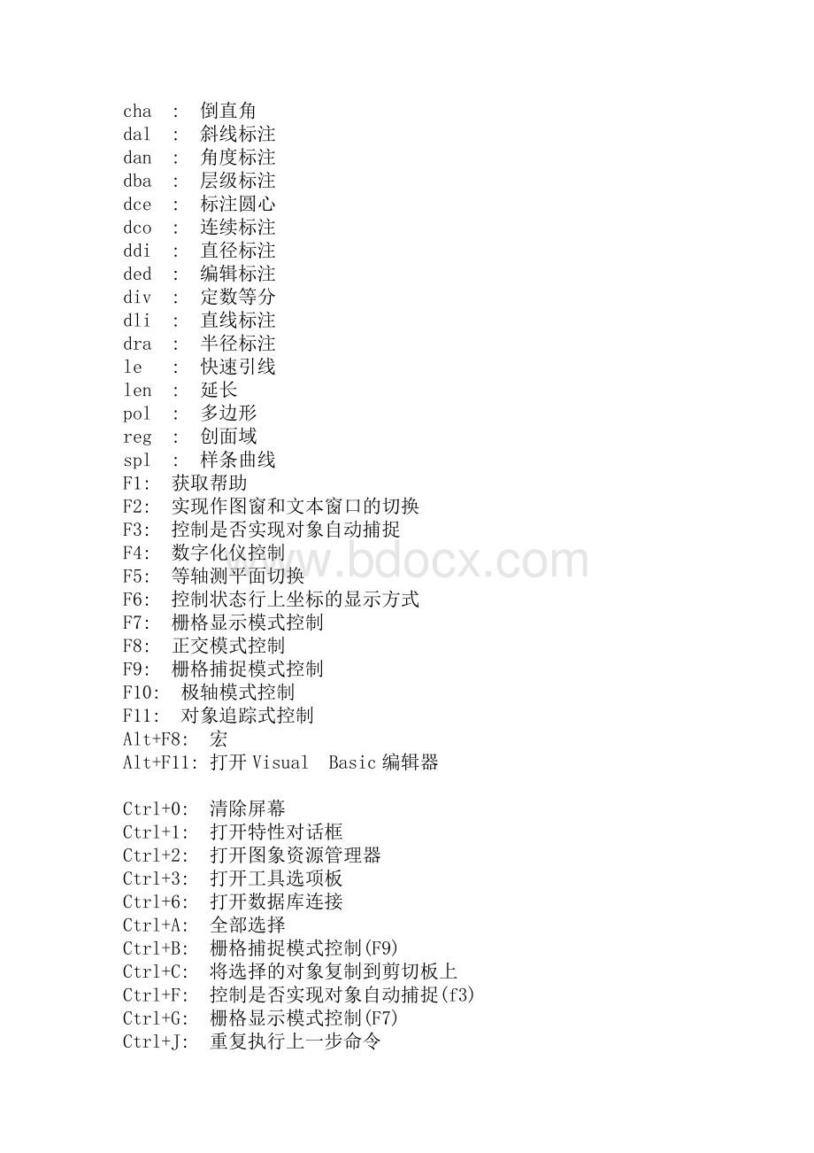 CAD快捷键命令常用大全word版.doc_第3页