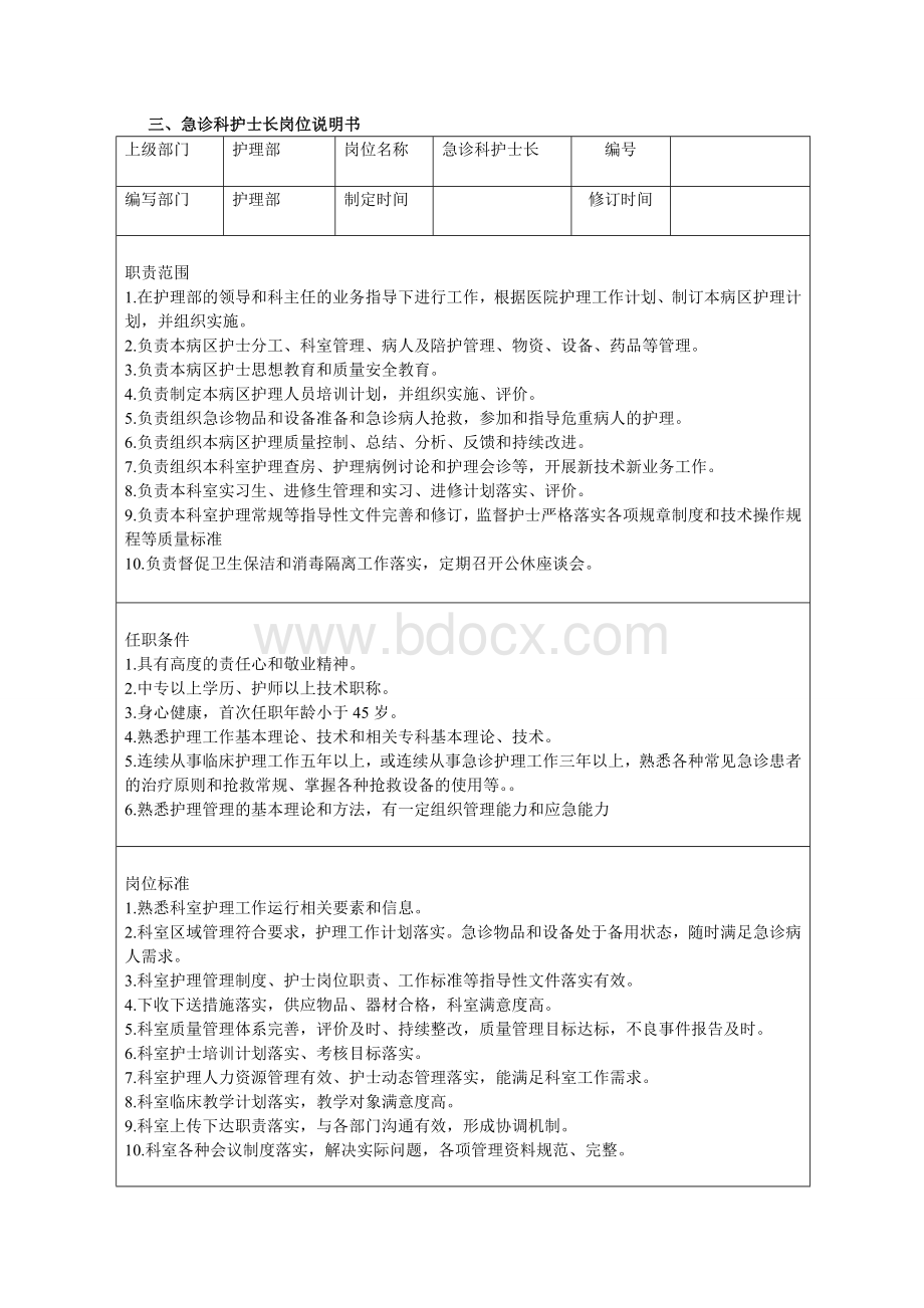 各级护理人员岗位说明书.doc_第3页