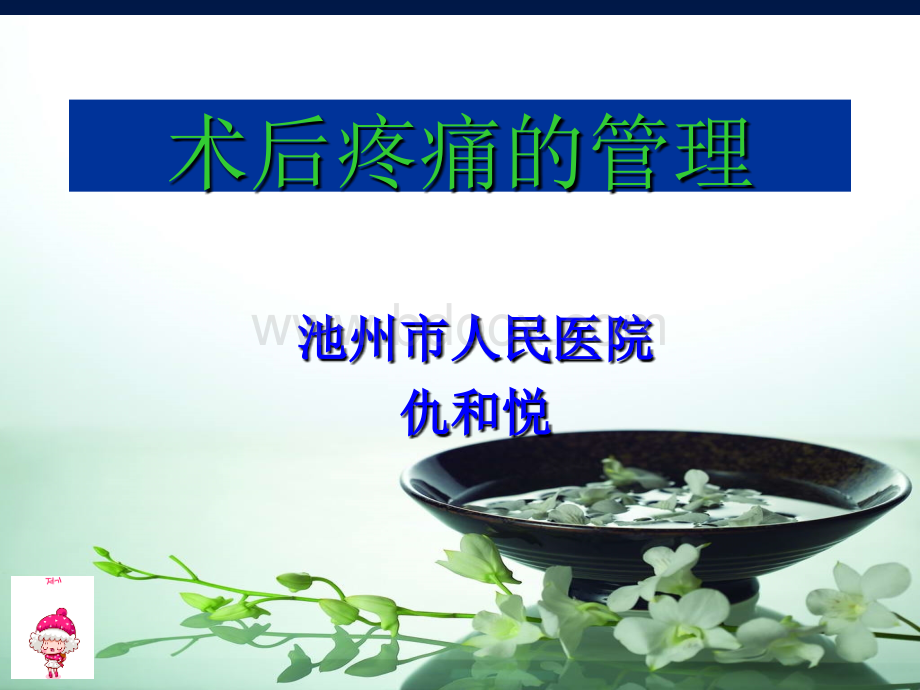 术后疼痛的管理-仇和悦.ppt_第1页